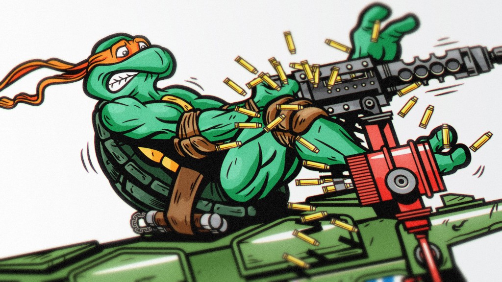 The Party Wagon by Justin Gammon - TMNT print at Bottleneck Gallery