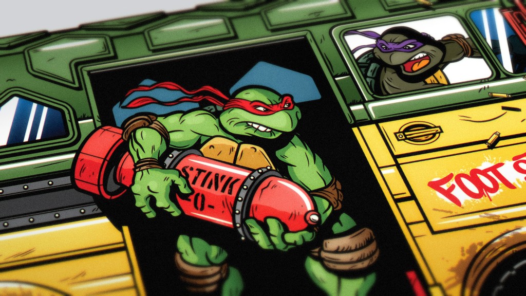 The Party Wagon by Justin Gammon - TMNT print at Bottleneck Gallery