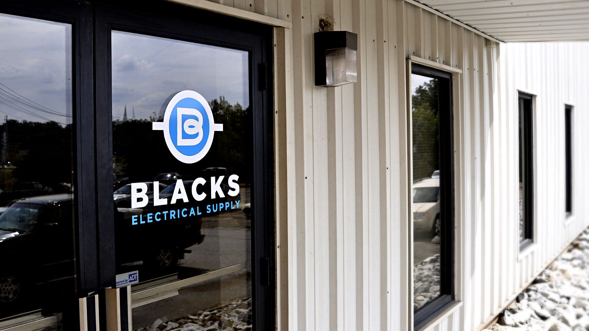 Branding Greenville based Blacks Electrical Supply - - Branding Greenville Headquarters Entrance