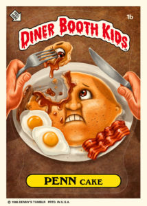 Diner Booth Kids - Penn Cake- Garbage Pail Kids Parody