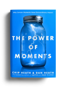 The Power of Moments by Chip Heath & Dan Heath - Book Cover Design by Justin Gammon