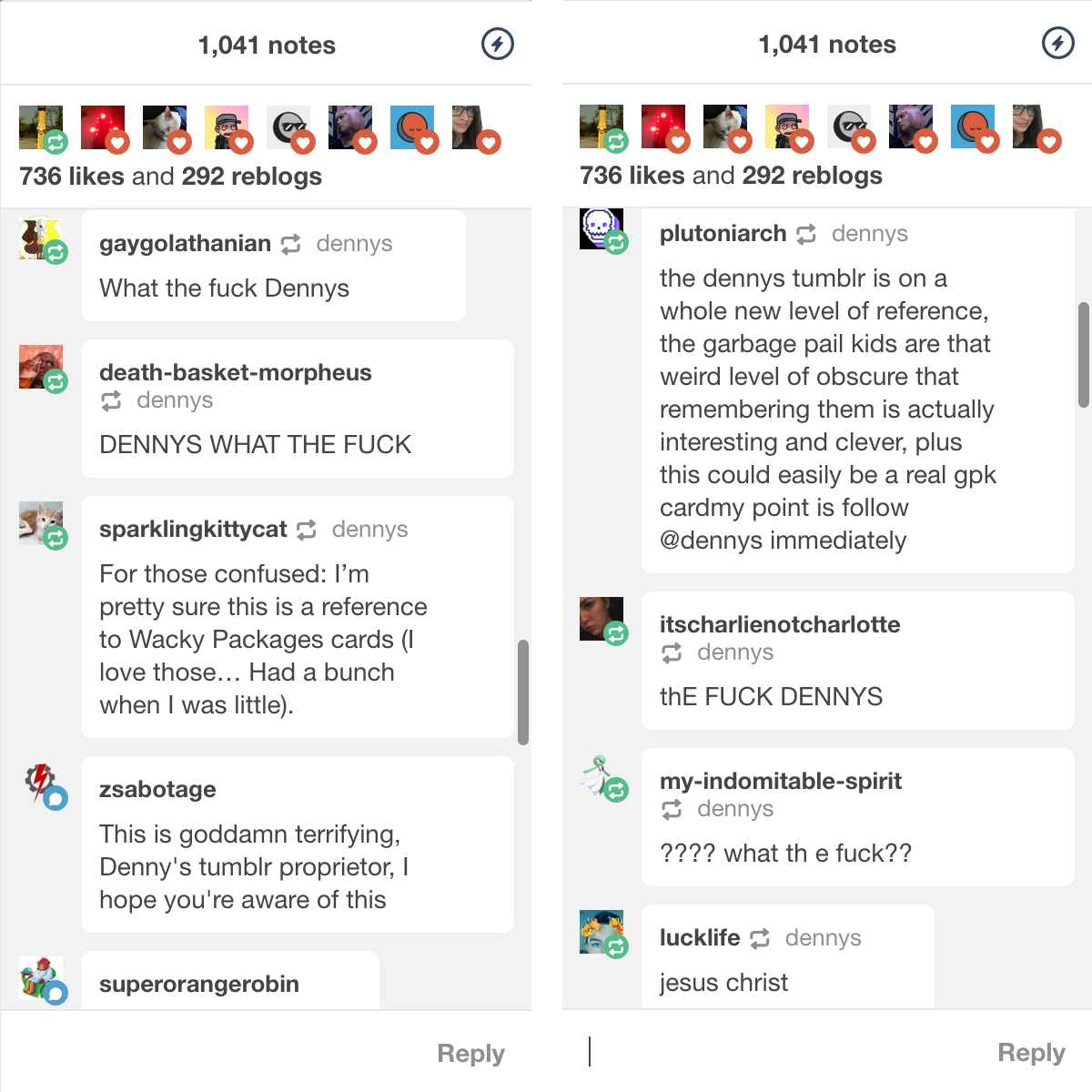 Denny's Tumblr reactions to Diner Booth Kids