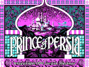 Prince of Persia Title Screen - CGA Palette Pixel Art